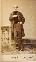 Portrait de Giuseppe Mazzini, avec autographe