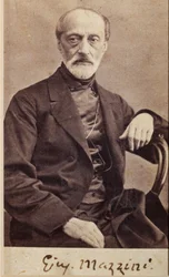 Portrait de Giuseppe Mazzini, avec autographe