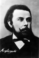 Portrait de Modeste Petrovitch Moussorgski (1839 - 1881), compositeur russe. Photographie du 19e siècle