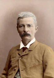 Portrait de Sir Henry Morton Stanley (né John Rowlands) (1841-1904), journaliste et explorateur gallois. Colorisation ultérieure