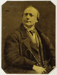 Portrait de Théodore de Banville en 1873, poète français (1823 - 1891)
