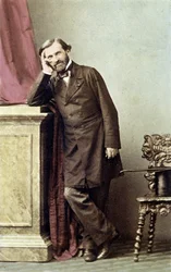 Portrait du compositeur italien Giuseppe Verdi (1813 - 1901).