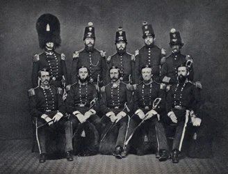 Portrait des officiers de la Garde nationale belge