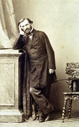 Portrait du compositeur Giuseppe Verdi (1813 - 1901). Années 1840. Photographie.