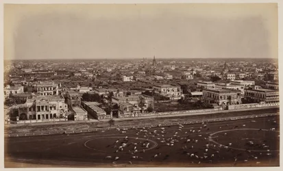 Vue depuis le monument Ochterlony, Calcutta