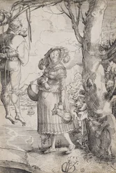 Femme près d