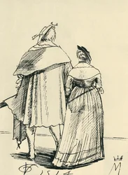 Couple en promenade, 1514, 1943