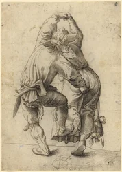 Couple de paysans dansant