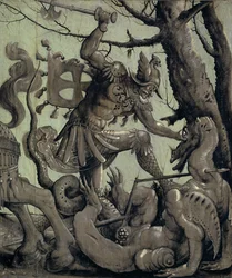 Saint Georges combattant le dragon, vers 1520