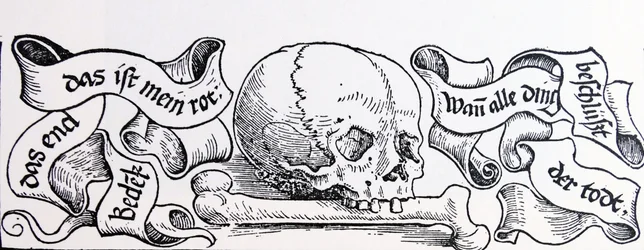 Amour vénal, gravure sur bois représentant la mort, vers 1511