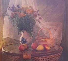 Fleurs et fruits délicats