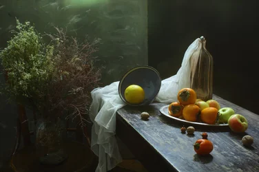 Nature morte rustique aux fruits