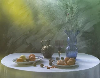 Nature morte rustique aux fruits