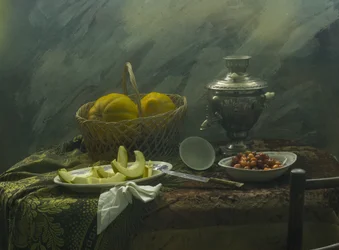 Melons rustiques et samovar