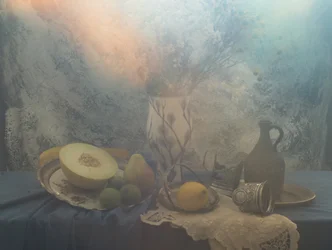 Nature morte aux fruits dans une lumière tamisée