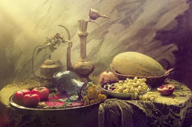 Nature morte vintage aux fruits