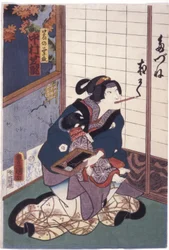 Nakamura Shikan dans le rôle du renard Kuzunoha (Kuzunoha Kitsune)