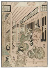 Scène du Shin Yoshiwara (Triptyque). Intérieur d
