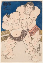 Combat de sumo entre Inogawa et Nishikigi