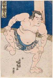 Portrait du lutteur de sumo Koyanagi Tsunekichi