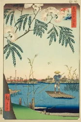 Rivière Ayase et Kanegafuchi (Ayasegawa Kanegafuchi), de la série "Cent vues célèbres d