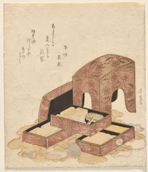 Ensemble de calligraphie avec plateaux de divers sceaux