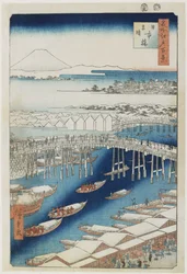 Temps clair après la neige, pont Nihonbashi, mai 1856