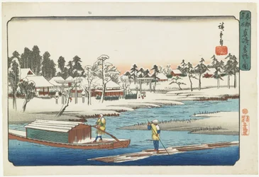 Beau temps après la neige à Masaki, 1832-1839