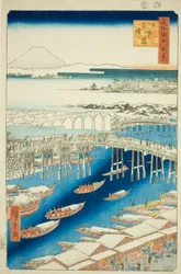 Beau temps après la neige au pont Nihon (Nihonbashi yukibare), de la série "Cent vues célèbres d