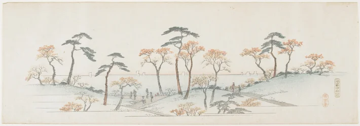 Feuilles colorées au temple Kaianji, 1837-1844