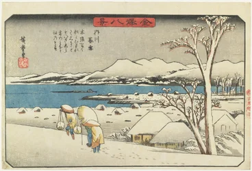 Neige du soir à Uchikawa, 1835-1836