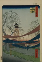 Terrain de Hatsune à Bakuro-cho, Cent vues célèbres d