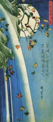 Hiroshige, La lune sur une cascade