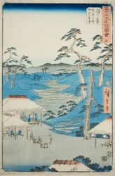 Hodogaya : Vue lointaine des montagnes de Kamakura depuis la maison de repos près de l