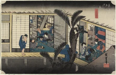 Auberge avec servantes, Akasaka, vers 1833
