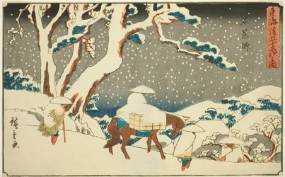 Ishiyakushi, de la série "Les cinquante-trois stations du Tokaido," également connue sous le nom de Gyosho Tokaido