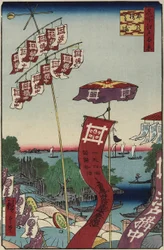 Pont Kanasugi, Shibaura, juillet 1857