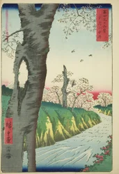 Koganei dans la province de Musashi, de la série "Trente-six vues du mont Fuji"