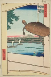 Pont Mannen, Fukagawa (Fukagawa Mannenbashi), n° 56 de la série "Cent vues célèbres d