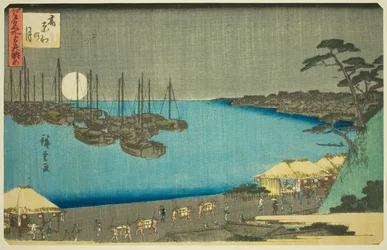 Lune à Takanawa (Takanawa no tsuki), de la série "Trois vues de lieux célèbres à Edo (Edo meisho mittsu no nagame)"