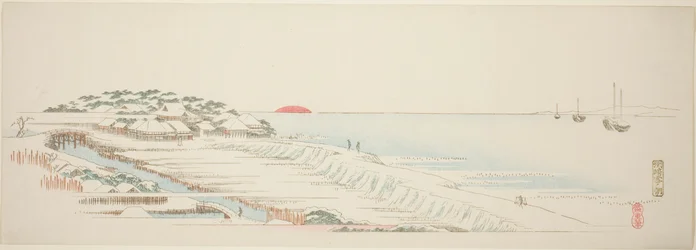 Neige du matin à Susaki, de la série "Treize vues des environs d