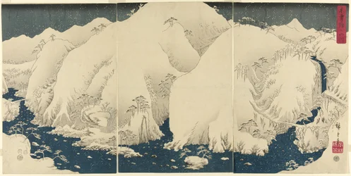 Montagne et rivière sur la route de Kiso (Kisoji no yamakawa)