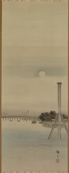 Scène nocturne sur la rivière Sumida