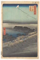 « La digue de Nihon à Yoshiwara », de la série Cent vues célèbres d