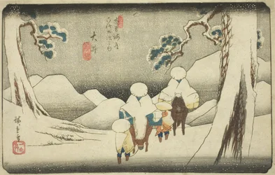 N° 47 : Oi, de la série "Soixante-neuf stations du Kisokaido (Kisokaido rokujukyu tsugi no uchi)"