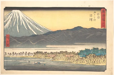Numazu, numéro 13, de la série « Les cinquante-trois stations du Tōkaidō (Tōkaidō gojūsan tsugi) »