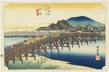 Okazaki--Pont Yahagi, vers 1833