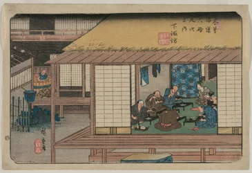 Shimosuwa, de la série Soixante-neuf stations du Kisokaido, 1835-38