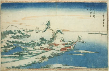 Neige le jour du Nouvel An à Susaki (Susaki yuki no hatsuhi), de la série "Vues célèbres de la capitale orientale (Toto Meisho)"