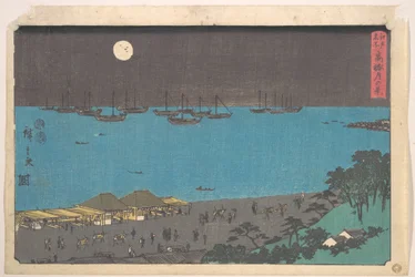 Vue au clair de lune à Takanawa